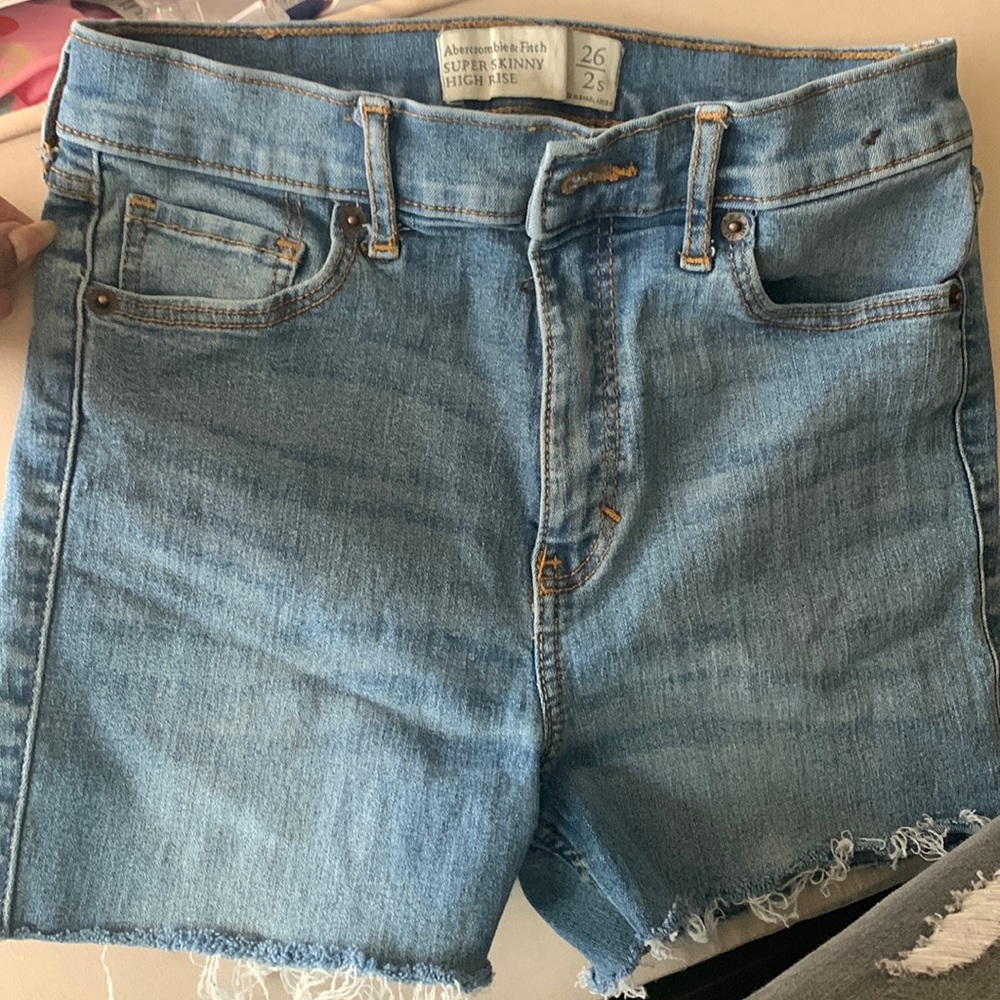 Abercrombie & Fitch Super Skinny Denim High Rise Shorts!🎊